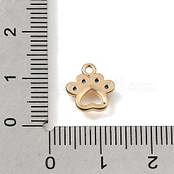 Brass Micro Pave Cubic Zirconia Charms&nbsp;CU-K001-03G-02