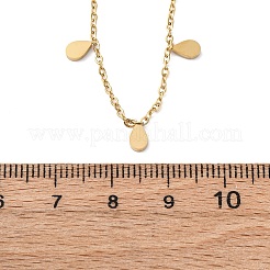 304 Stainless Steel Teardrop Tassel Y Necklaces&nbsp;NJEW-R026-24G