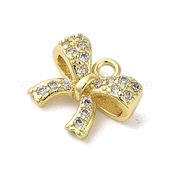 Rack Plating Brass Micro Pave Cubic Zirconia Pendants&nbsp;KK-C052-28G-02