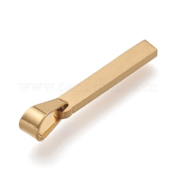 304ステンレスペンダント  ギリシャ語のアルファベット  文字.i  17x2.5x1mm  穴：3x5.5mm&nbsp;STAS-F265-01I-G