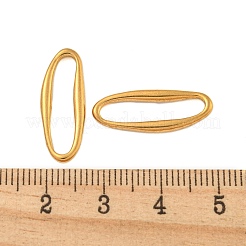 304ステンレススチールリンクリング  不規則な楕円形  ゴールドカラー  22x18x2mm  内径：18x3.5mm&nbsp;STAS-A095-04B-G