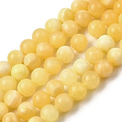 Natural Yellow Jade Beadd Strands&nbsp;X-G-A274-A01-8mm