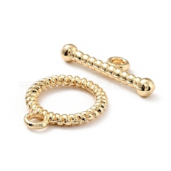 Rack Plating Brass Toggle Clasps&nbsp;KK-E034-04LG