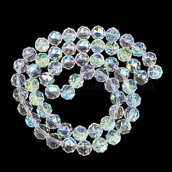 Transparent Electroplate Glass Beads Strands&nbsp;EGLA-N002-34C-B02