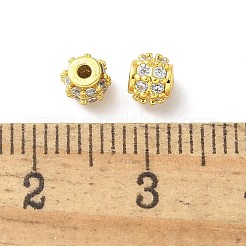 Brass Micro Pave Cubic Zirconia Beads&nbsp;KK-A236-08G-02