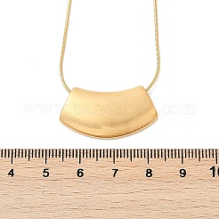 ステンレススチールペンダントスネークチェーンネックレス304個（女性用）  18KGP本金メッキ  台形  16.30インチ（41.4cm）&nbsp;NJEW-M087-01G-03