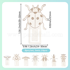 3 Sets 201 Stainless Steel Bookmarks&nbsp;STAS-DR0001-09A