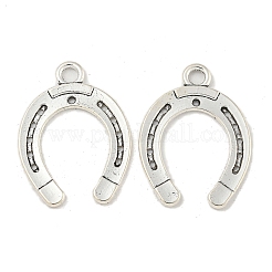 Tibetan Style Alloy Horseshoe Pendants&nbsp;TIBEP-23708-AS-RS