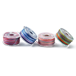 25 Rolls 25 Colors Round Segment Dyed Waxed Polyester Thread String&nbsp;YC-YW0001-02A
