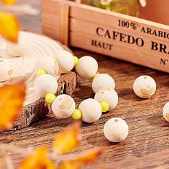 Unfinished Wood Beads&nbsp;WOOD-FH0001-03B