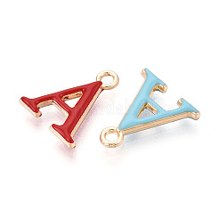 Rack Plating Alloy Enamel Pendants&nbsp;ENAM-T024-53A-G