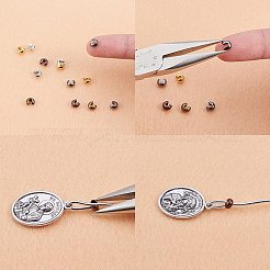 ミックススタイルアイアン製つぶし玉カバーカシメ玉カバー  カドミウムフリー＆ニッケルフリー＆鉛フリー  ミックスカラー  直径4mm  穴：1.5~1.8mm&nbsp;IFIN-PH0014-07M-NR