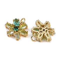 Brass Micro Pave Cubic Zirconia Pendants&nbsp;KK-B150-11G