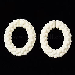 スプレー塗装されたccbプラスチックリンキングリング  クイックリンクコネクター  楕円形のリング  古いレース  44x38x8.5mm  内径：20.5x26mm&nbsp;CCB-Q091-011F