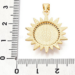 Brass Micro Pave Clear Cubic Zirconia Pendants&nbsp;KK-N268-32G