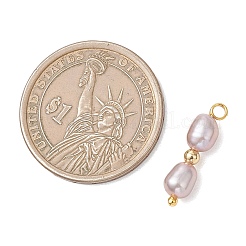 3Pcs 3 Styles Natural Cultured Freshwater Pearl Rice Pendants&nbsp;PALLOY-JF04819