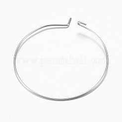 316サージカルステンレスフープピアス  ワイングラスチャームのパーツ  ステンレス鋼色  39x35x0.7mm  21ゲージ&nbsp;STAS-F149-32P-B
