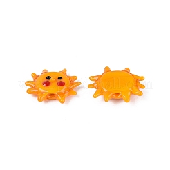 手作りランプワークビーズ  太陽  オレンジ  21~23x24~26x16~18mm  穴：1.2~1.6mm&nbsp;X-LAMP-Q039-06A