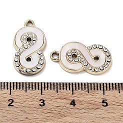 合金ペンダント  シェルとラインストーン付き  カドミウムフリー＆鉛フリー  数  20.5x11x2mm  穴：1.6mm&nbsp;FIND-C042-07G-02