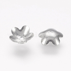 Tarnish Resistant 304 Stainless Steel 5-Petal Flower Bead Caps&nbsp;STAS-J011-02