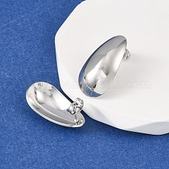 304ステンレススチールスタッドピアス  カドミウムフリー＆ニッケルフリー＆鉛フリー  ステンレス鋼色  ティアドロップ  25x13mm&nbsp;LS-EJEW-I323-01P-05