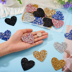 Polyester Hotfix Rhinestone Iron on Patches Applique Patch&nbsp;FIND-TA0002-53D