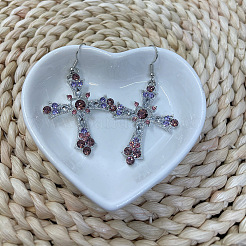 Cross Bohemian Style Alloy Crystal Rhinestone Dangle Earrings&nbsp;FS-WG32634-01