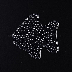 5x5mmDIYアイロンビーズに使用ABCプラスチックペグボード  アイロン用紙とプラスチックヒューズビーズピンセット付き  混合図形  透明&nbsp;DIY-X0293-99