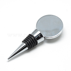 Zinc Alloy Wine Bottle Stoppers Cabochon Settings&nbsp;X-MAK-R022-03