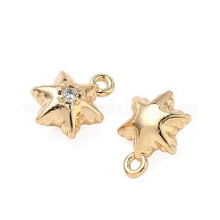 Brass Micro Pave Cubic Zirconia Pendants&nbsp;KK-S531-12G-E