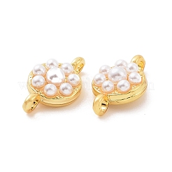Eco-friendly Rack Plating Brass Connector Charms&nbsp;KK-F843-04G