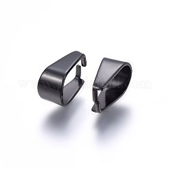 304ステンレス鋼スナップオンベイルイオンプレーティング（IP）  電気泳動黒  12x7x6mm  インナー：11x6mm&nbsp;STAS-P214-08B-04