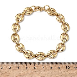 304 Stainless Steel Coffee Bean Chain Bracelets for Women Men&nbsp;BJEW-B169-03G