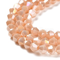 Opaque Solid Color Electroplate Glass Beads Strands&nbsp;GLAA-F029-P4mm-A06