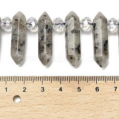 Natural Sesame Jasper Double Terminated Point Beads Strands&nbsp;G-H069-A05-01