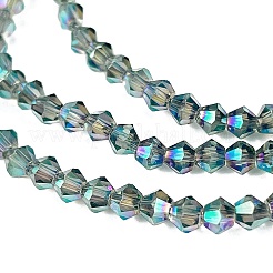 Transparent Electroplate Glass Beads Strands&nbsp;EGLA-A039-T3mm-UA12
