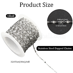 10M Stainless Steel Dapped Chains&nbsp;CHS-BBC0001-14P