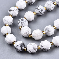 Natural Howlite Beads Strands&nbsp;G-T131-81B
