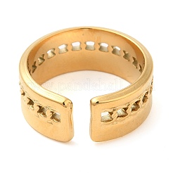 304 Stainless Steel Hollow Open Cuff Rings for Women&nbsp;STAS-D085-38G