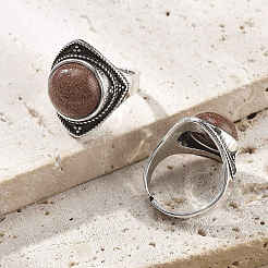 Synthetic Goldstone Adjustable Rings&nbsp;G-P560-03AS-04