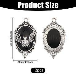 12Pcs Vampire Bat Shaped Alloy Enamel Pendants&nbsp;ENAM-CA0001-87B