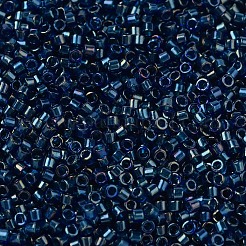 MIYUKIデリカビーズ  シリンダー  日本製シードビーズ  11/0  （db1763)エメラルド裏地コバルトab  1.3x1.6mm  穴：0.8mm  約10000個/袋  50 G /袋&nbsp;SEED-X0054-DB1763