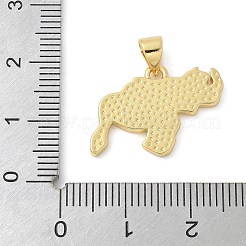 真鍮チャーム  牛  シェルと  鉛フリー＆カドミウムフリー  長持ちメッキ  18KGP本金メッキ  15x24x2mm  穴：4.5x3.5mm&nbsp;KK-K298-20G