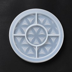 花の質感のあるカップマットのシリコーン型のDIYライフ  レジンキャスティングコースター金型  UVレジン用  エポキシ樹脂工芸品作り  フラットラウンド  125x14mm&nbsp;LS-SIMO-H009-05A