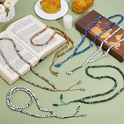 6Pcs 6 Colors Muslim Acrylic Round Prayer Beads Bracelets&nbsp;BJEW-PH0004-55
