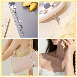 6Pcs Iron Cell Phone Holder Stand & PVC Mobile Dustproof Plugs&nbsp;HJEW-SW00475
