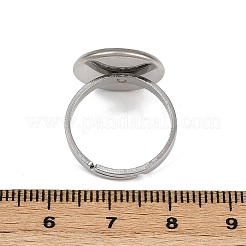304ステンレススチールカフリング部品  ベゼルカップリングのセッティング  フラットラウンド  ステンレス鋼色  トレイ：16mm  内径：17mm&nbsp;STAS-D372-05P-02A