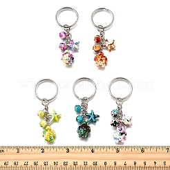 5Pcs Synthetic Turquoise Keychains&nbsp;KEYC-JKC01370