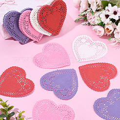 400Pcs 4 Colors Heart Lace Greaseproof Wrapping Paper&nbsp;FIND-SP0005-47