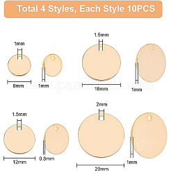 40Pcs 4 Style Brass Pendant&nbsp;KK-BC0001-94G